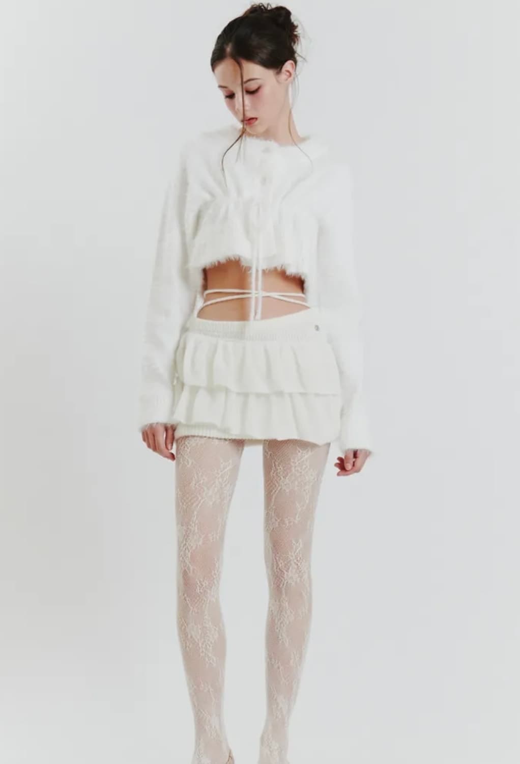 페인오어플레져 ANGELA KNIT SKIRT white 상품이미지2