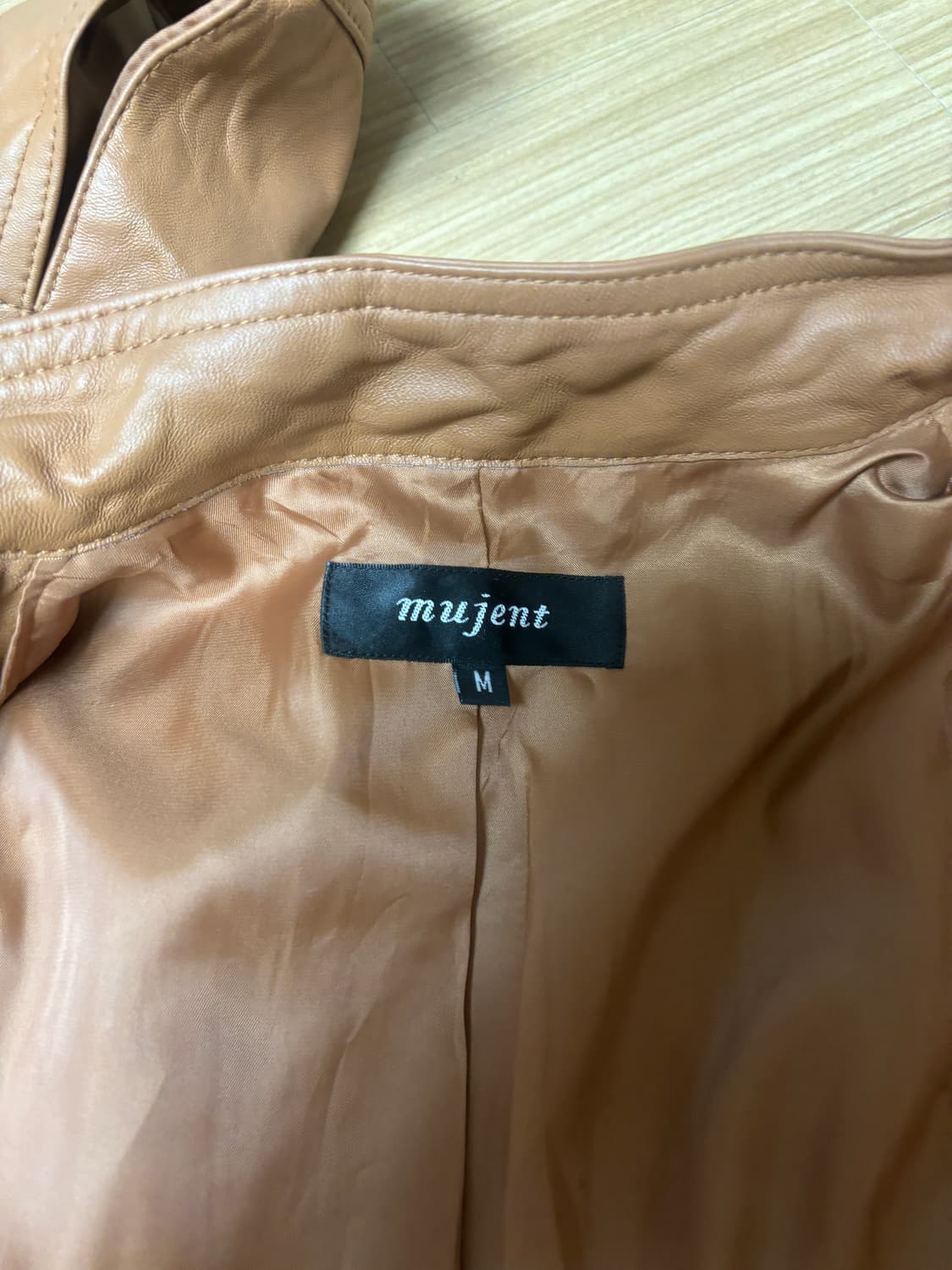 Mujent 램스킨 브라운 레더자켓 상품이미지6