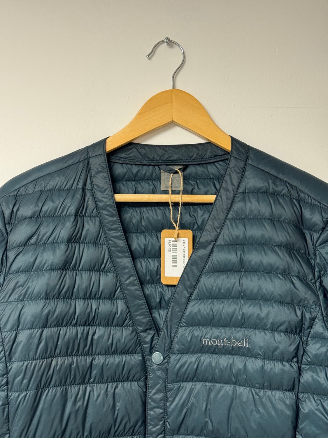 몽벨 구스다운 경량 패딩 가디건 다크그린 M 상품이미지2