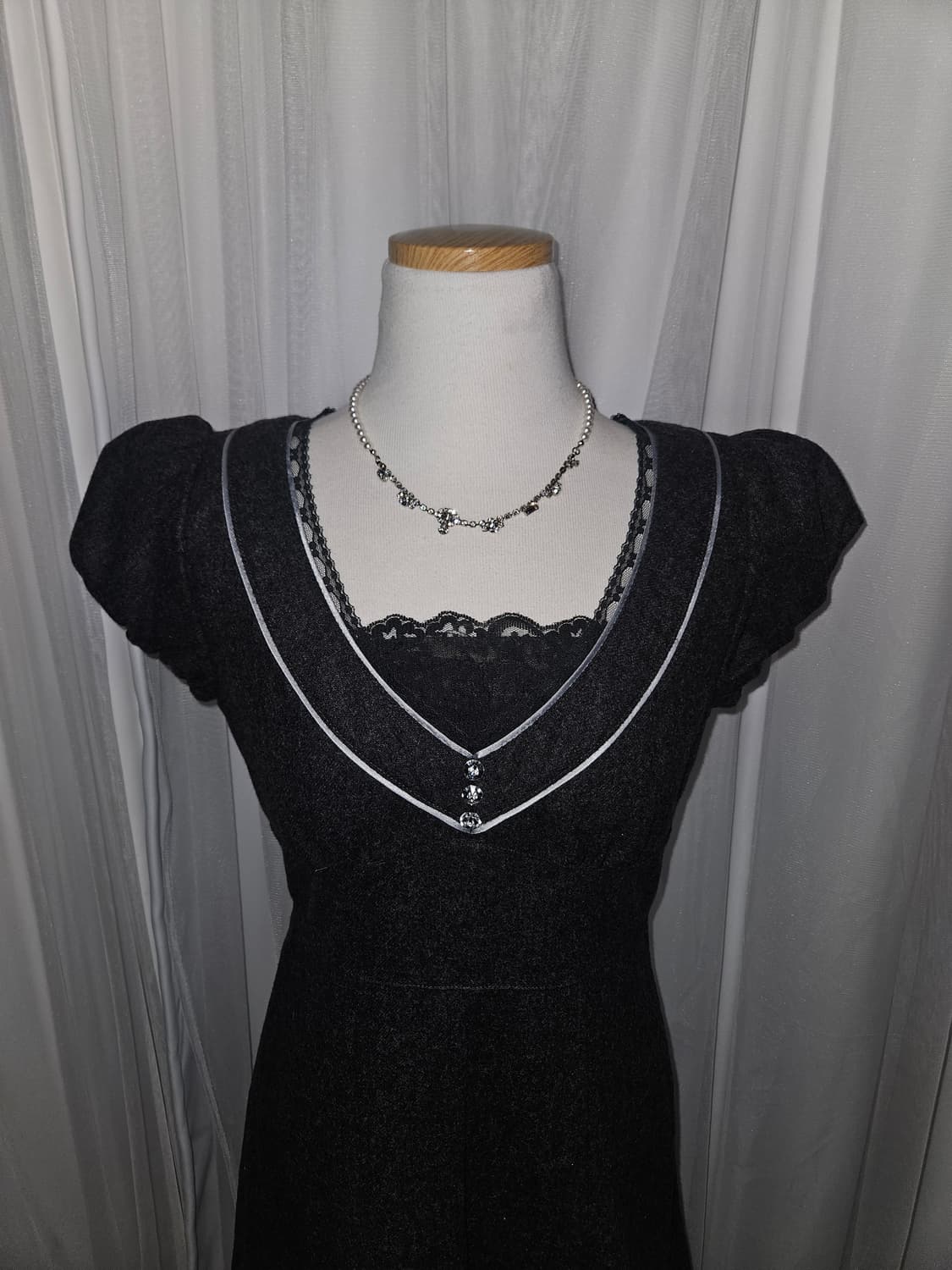 image 빈티지 윈터 차콜 퍼프 드레스 상품이미지2