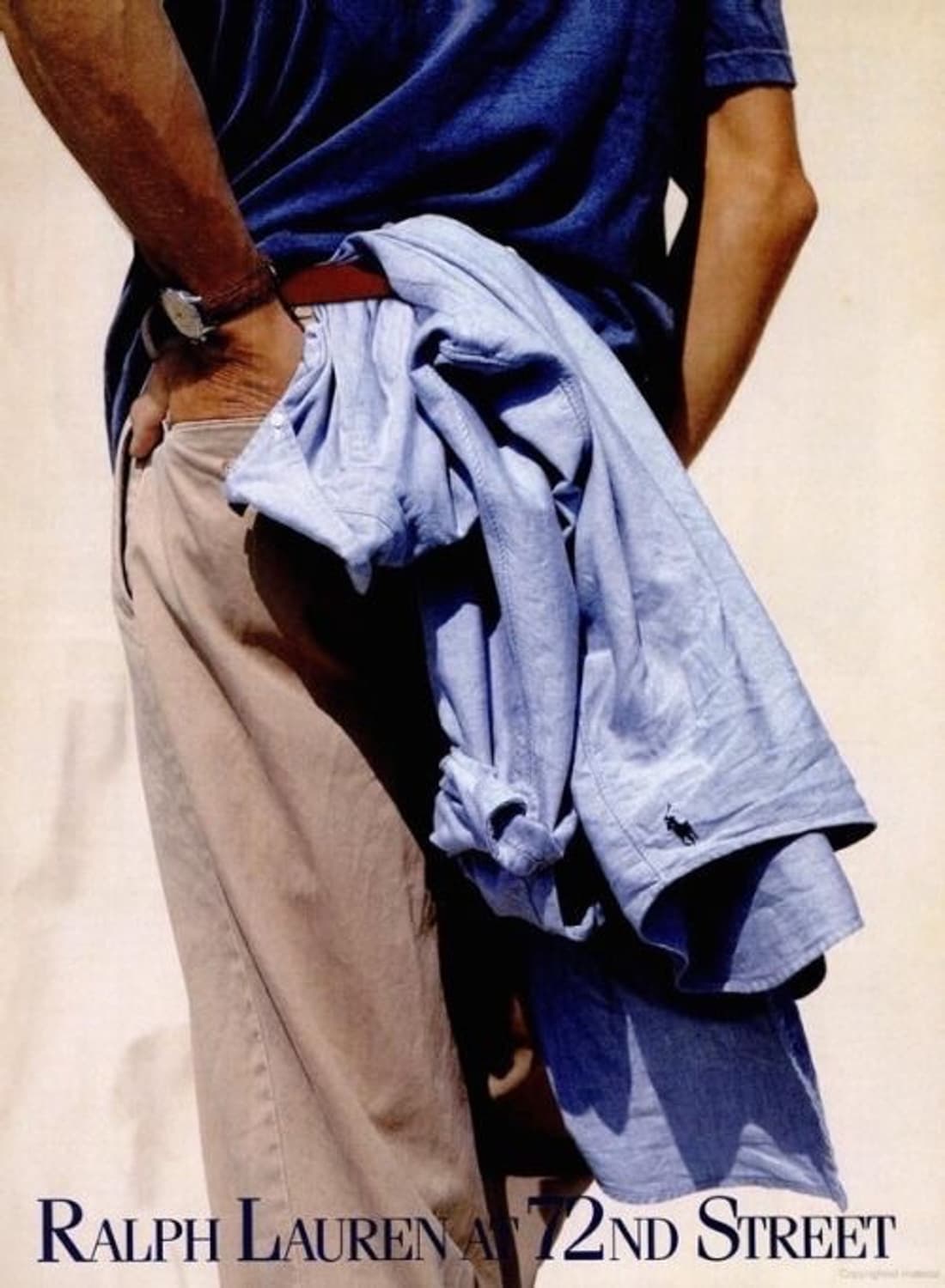 90s 빈티지 폴로 랄프로렌 더스티 블루 치노 팬츠 30 상품이미지10