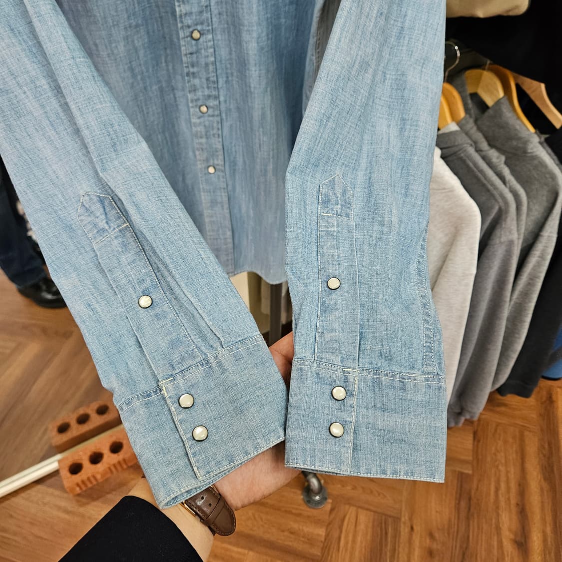 폴로 샴브레이 웨스턴 셔츠 상품이미지4