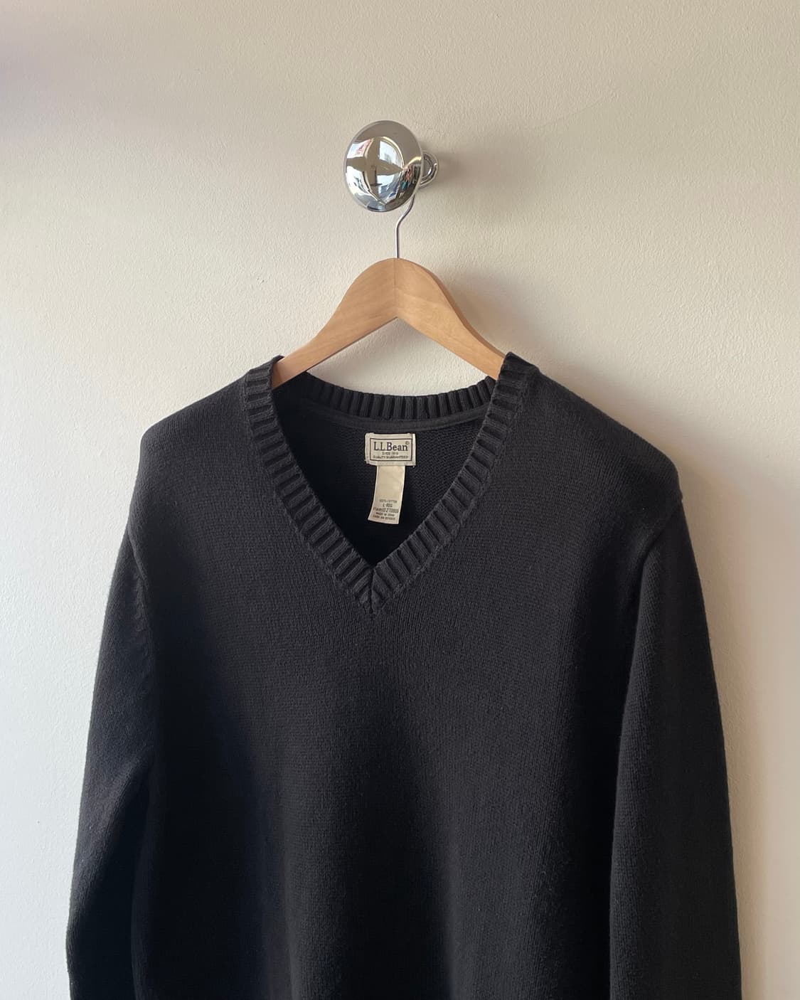 L.L. Bean V-neck cotton sweater 엘엘빈 브이넥 상품이미지2