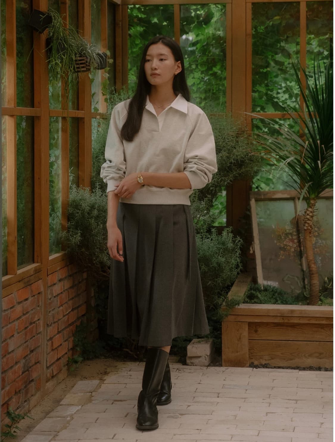 (새상품) 틸아이다이 2025 fw 신상 플리츠스커트 상품이미지1