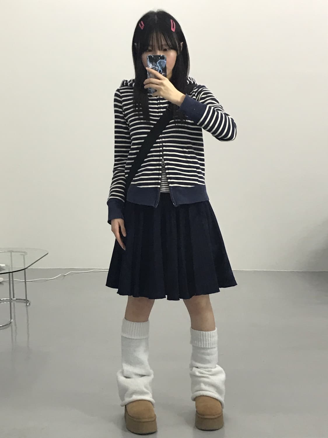 Jpn Navy Wool Midi Skirts 상품이미지4