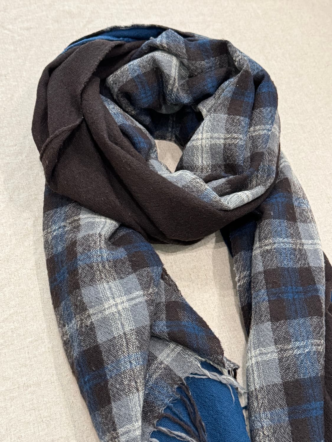 요지야마모토 레이어드 울 머플러 상품이미지3