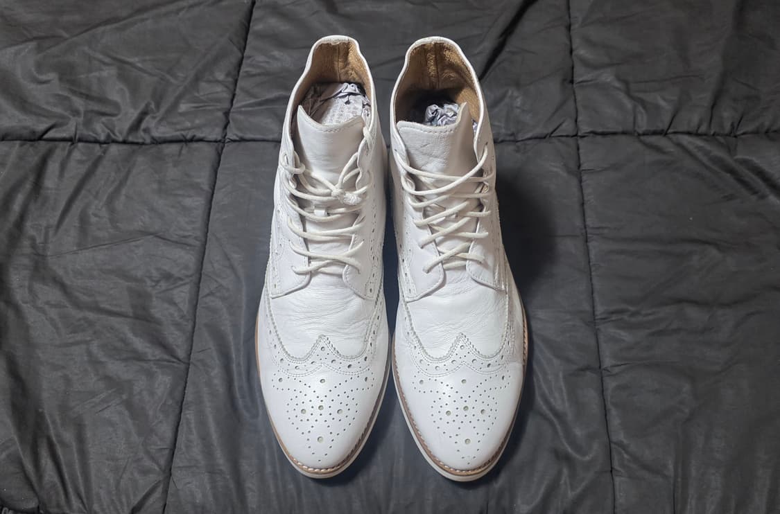 스카르파(SCARPA) 화이트 윙팁 수제 가죽 부츠 (265) 상품이미지3