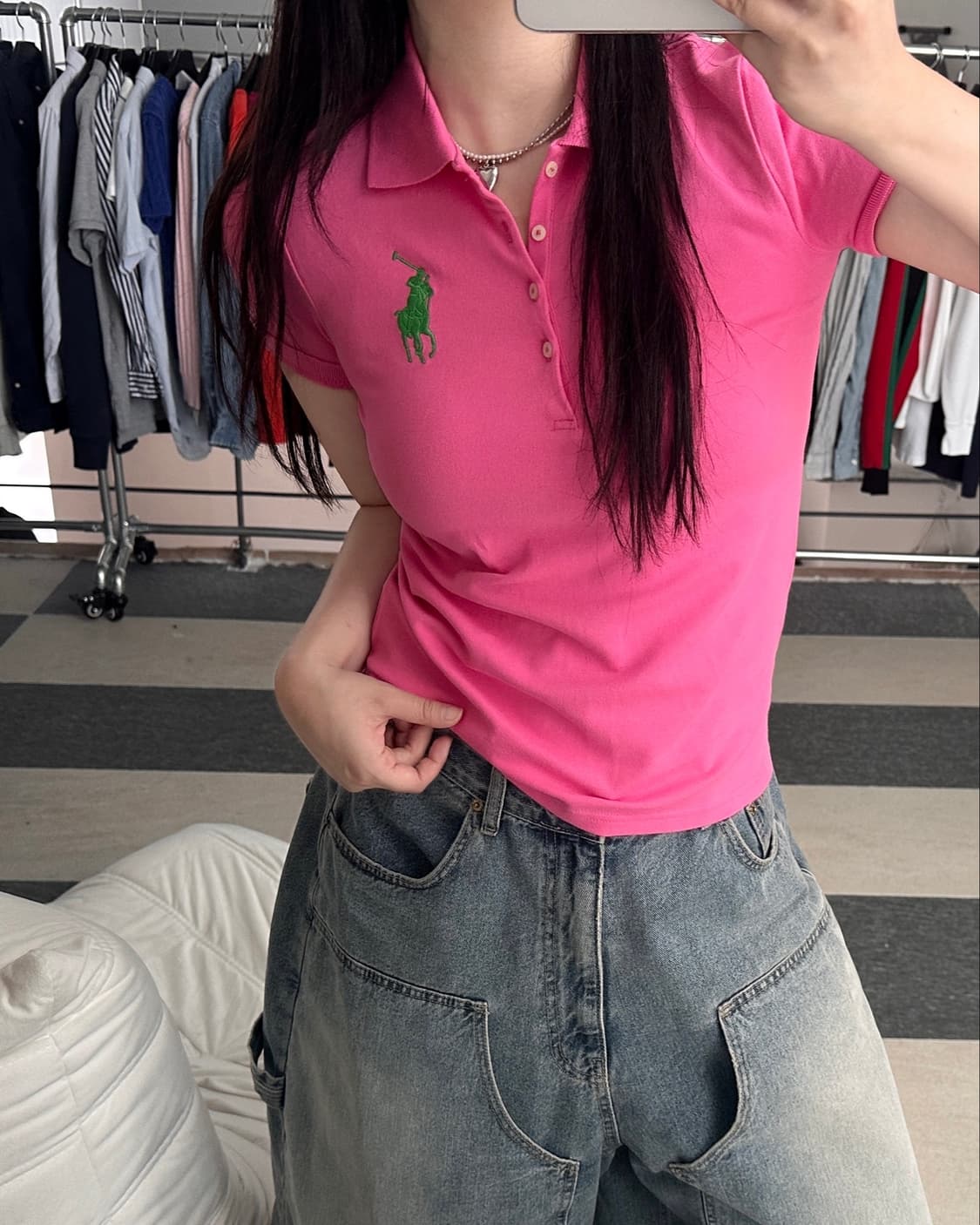 (새상품) 폴로 랄프로렌 5버튼 빅포니 카라 티셔츠  상품이미지7