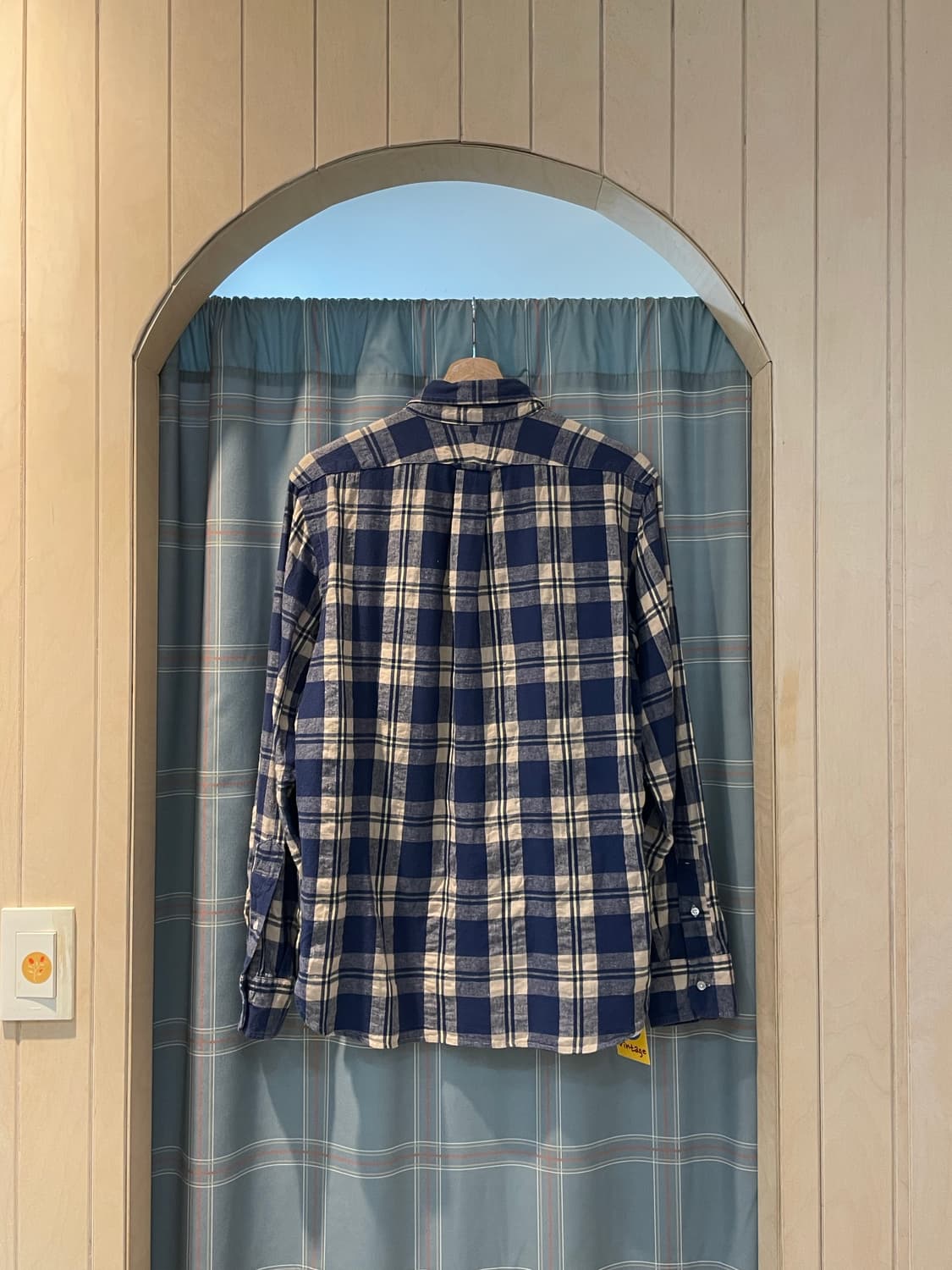 Coen 체크셔츠 베이지블루 상품이미지4