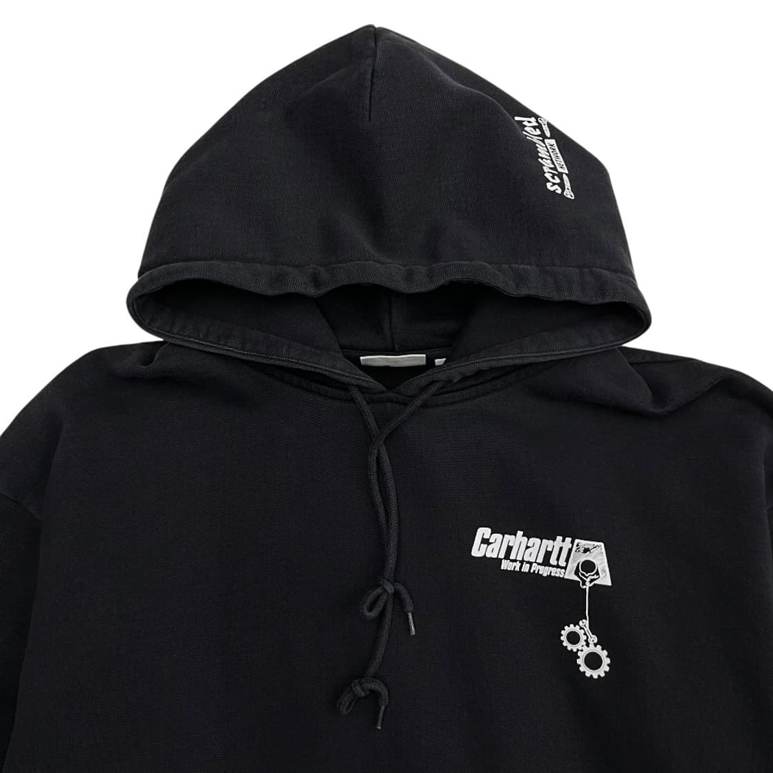 칼하트 체인 프린팅 블랙 후드 XL 상품이미지4
