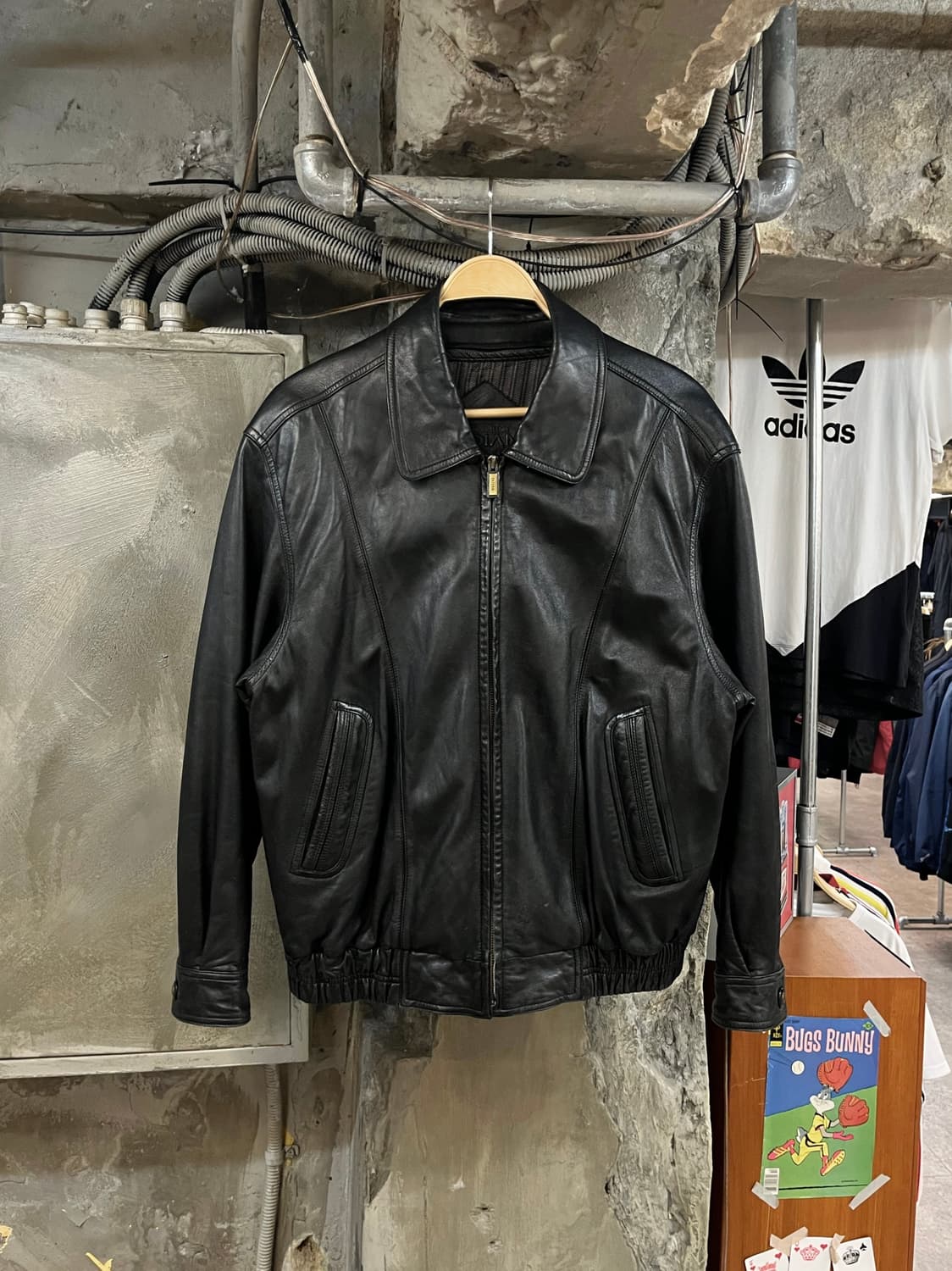 빈티지 양가죽 레더 가죽 자켓 블랙 100  #csz2773 상품이미지1