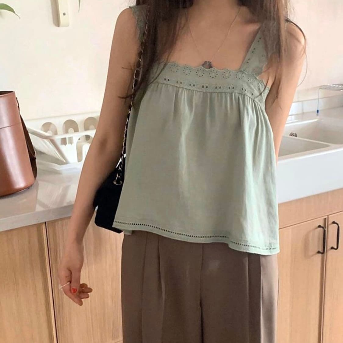 메이비베이비 디어리스트 뷔스티에 레이스탑 55-66 새상품 상품이미지1