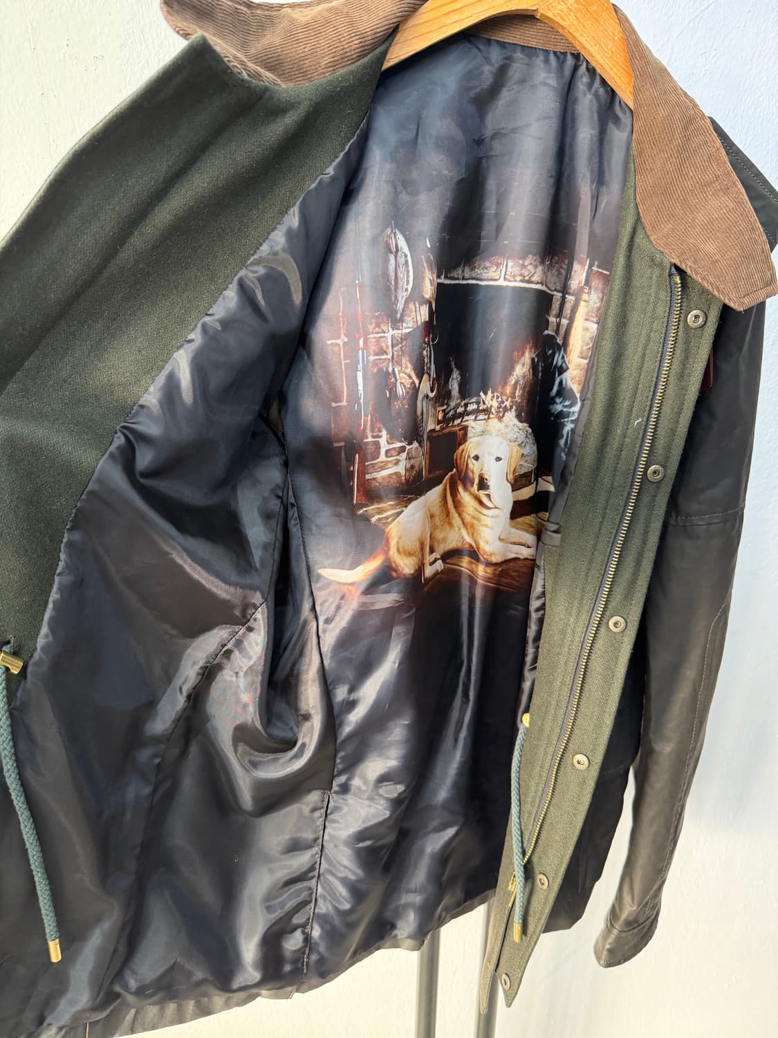 정품) 시스템옴므 한섬 코듀로이 카라 양가죽 자켓 100 상품이미지6