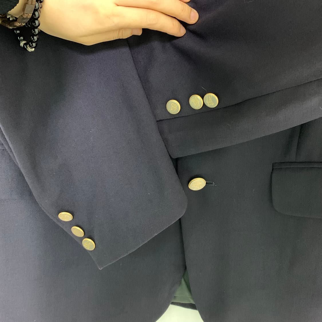 버버리 로고 버튼 블레이저 자켓 네이비 정품 빈티지 상품이미지4