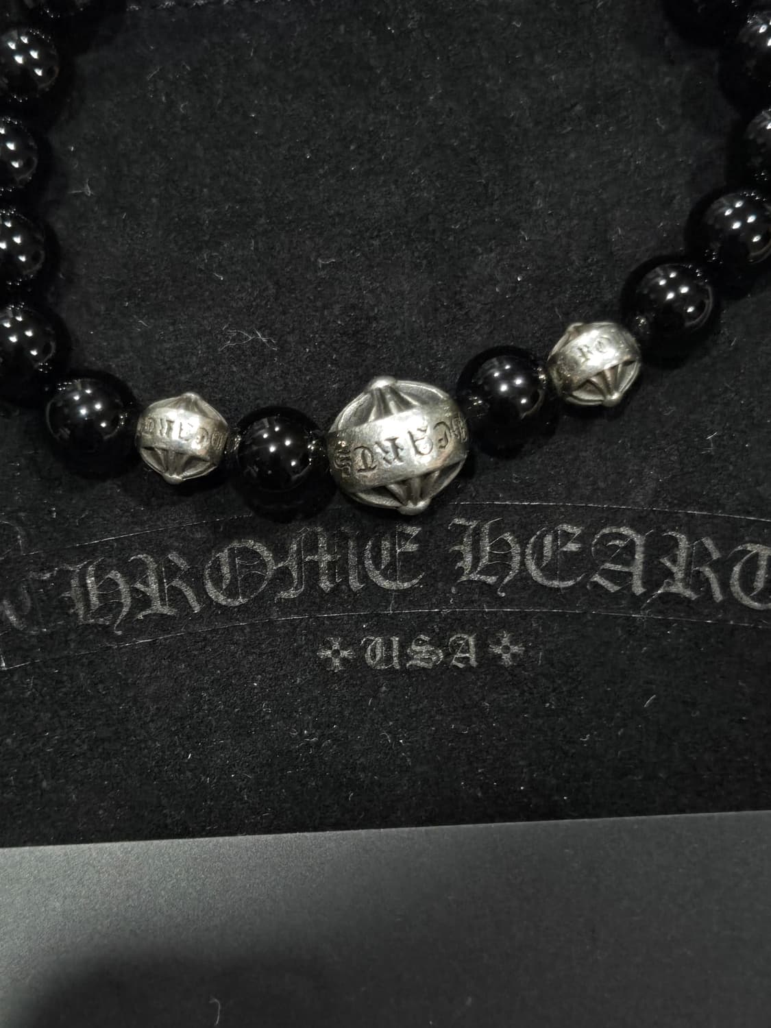 크롬하츠 오닉스 비즈팔찌(정품) 상품이미지3