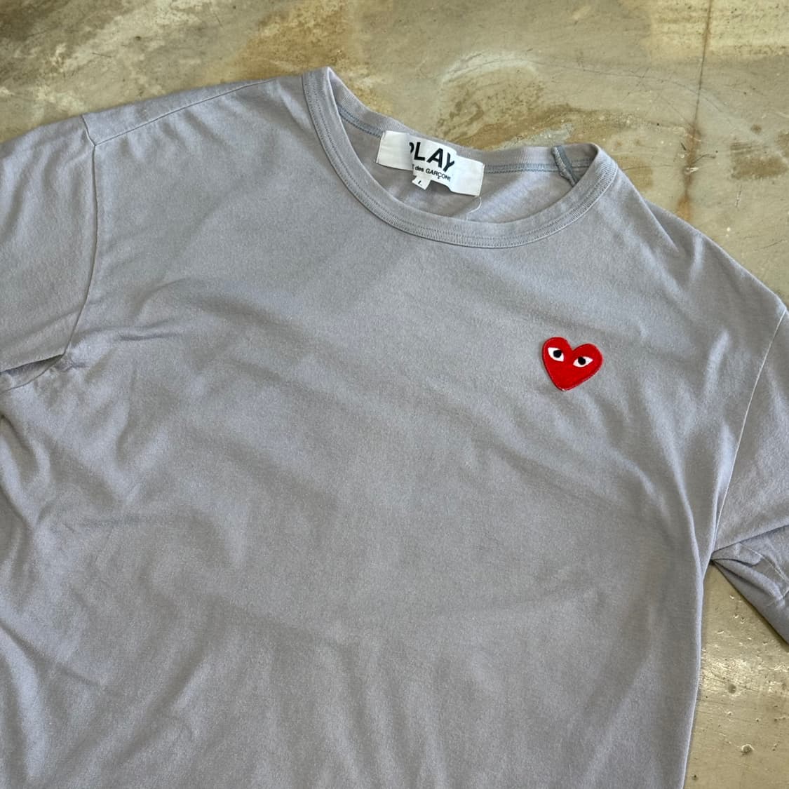 L 꼼데가르송 하트 로고 티셔츠 상품이미지1