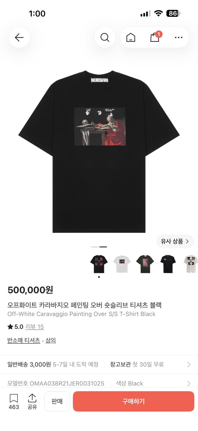 Off-White Caravaggio Painting Over s/s S 상품이미지2