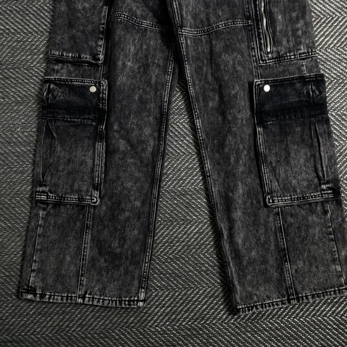 크리틱 멀티 포켓 카고 퍼티그 흑청 팬츠y 3082 상품이미지3