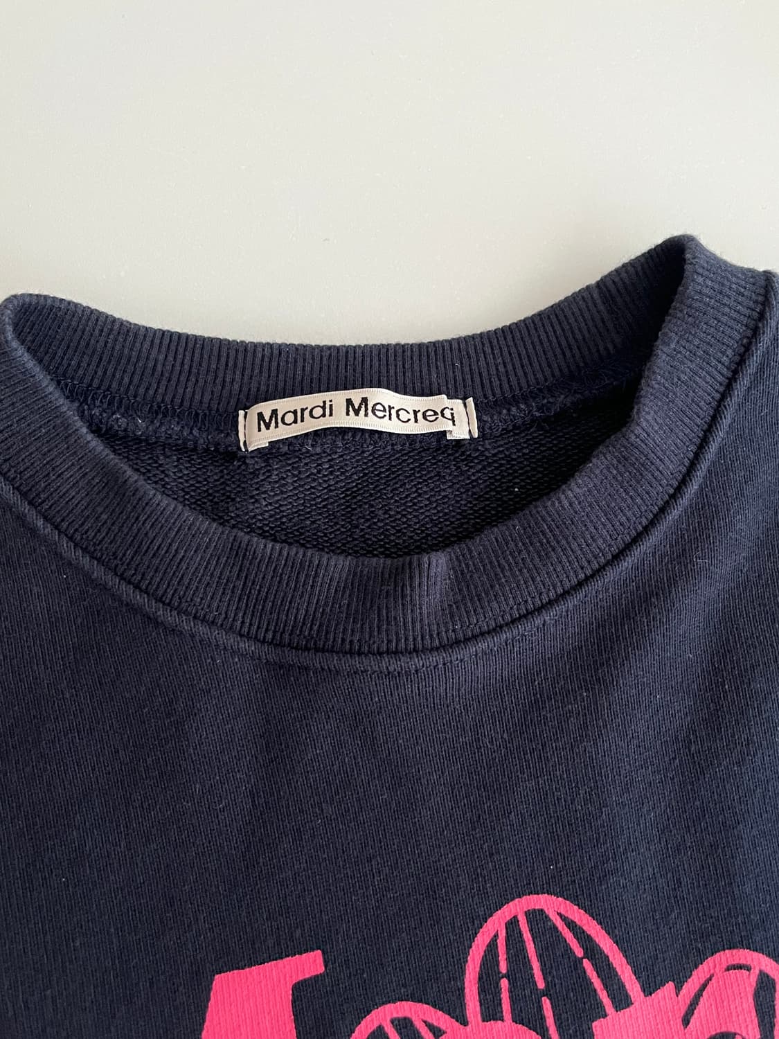 F) 마르디 메크르디 맨투맨 네이비 상품이미지4