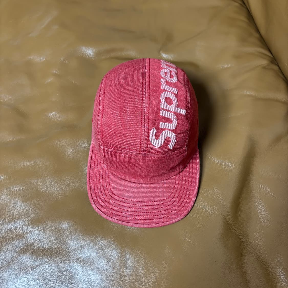 Supreme 슈프림 워시드 데님 레드 캠프캡 모자 (Denim Red) 상품이미지5