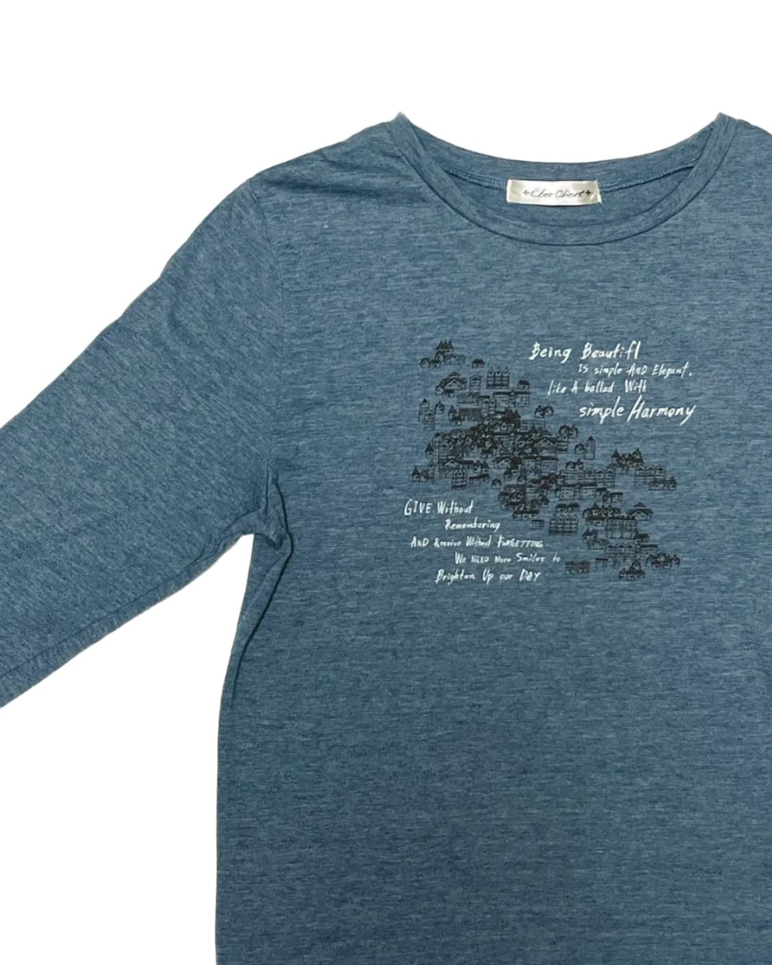 Blue house printing t shirt 상품이미지2