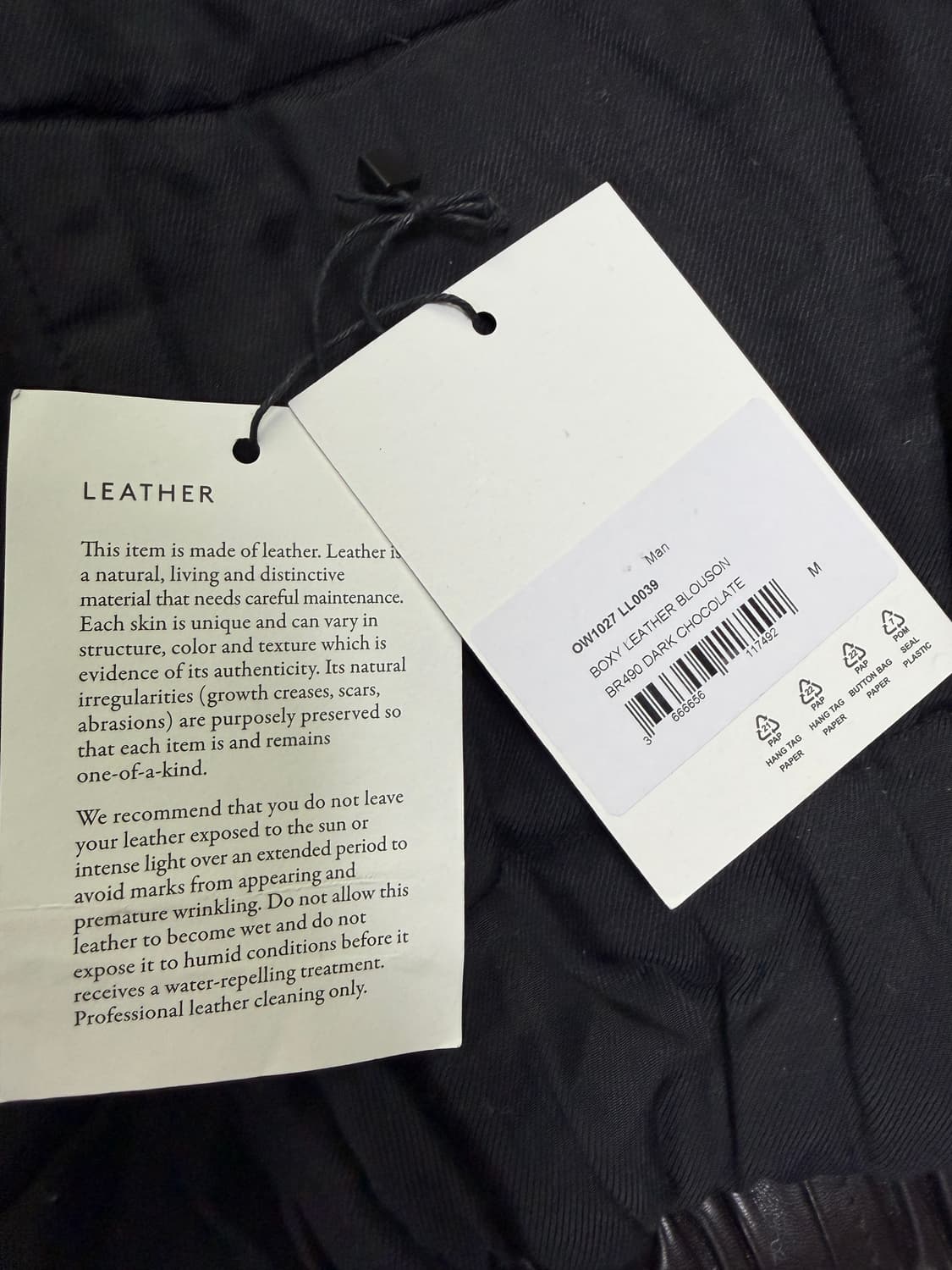 23fw 르메르 레더 블루종 M 상품이미지7