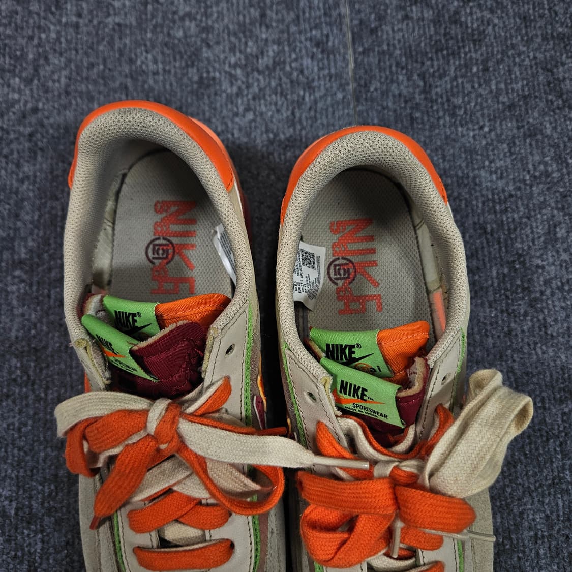나이키X사카이X클랏 LD와플 오렌지 운동화(급처) 상품이미지3
