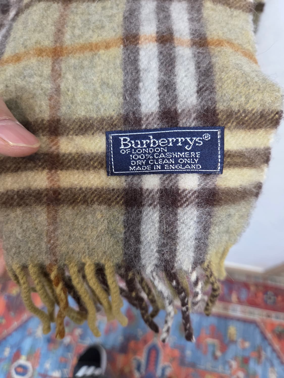 버버리 울 체크 목도리 대략 128cm 상품이미지3