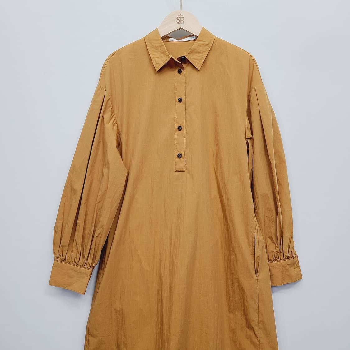 한섬 늘(NEUL) 코튼 혼방 셔츠 롱 원피스 0사이즈 상품이미지3