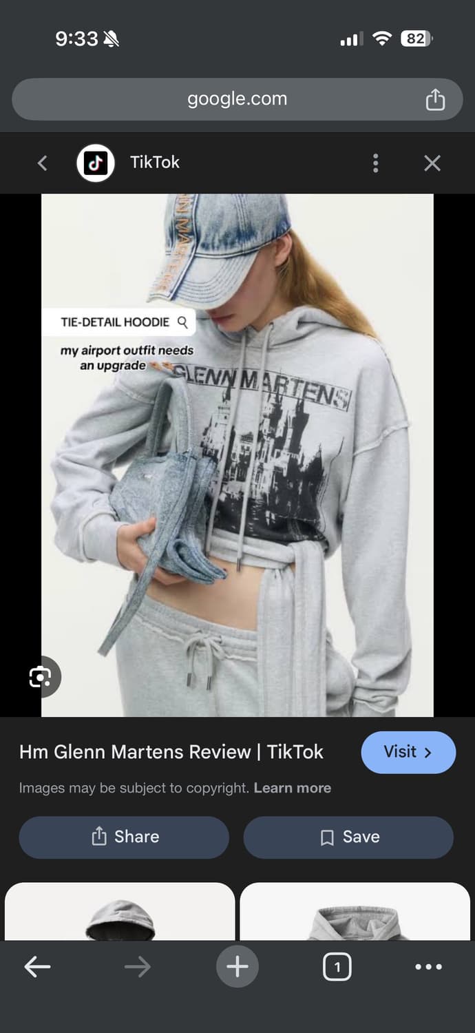 H&M 글렌마틴스 타이 디테일 후드 상품이미지2