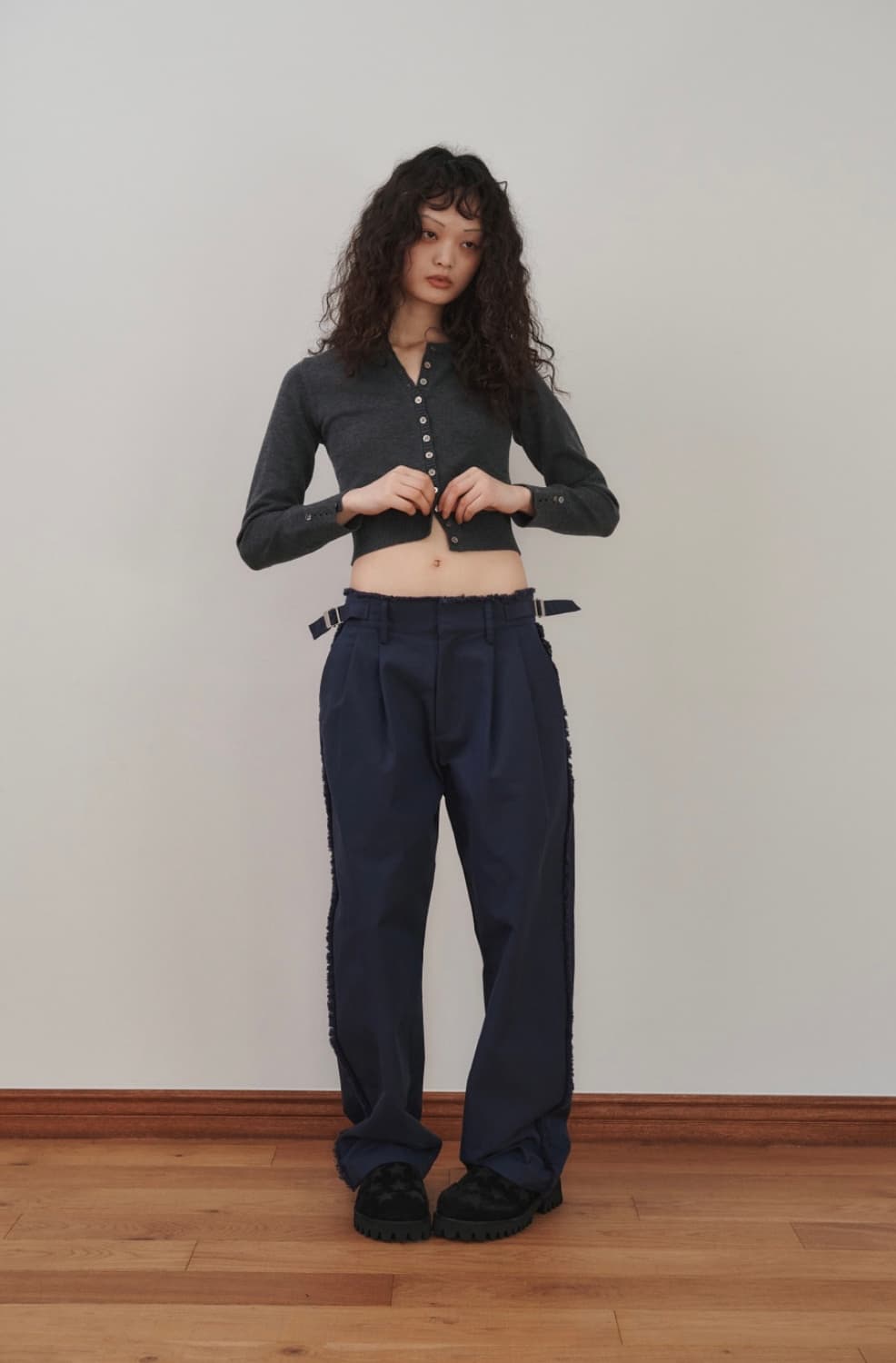 플리즈프로젝트 DESTROYED TROUSERS, NAVY (2size) 상품이미지2