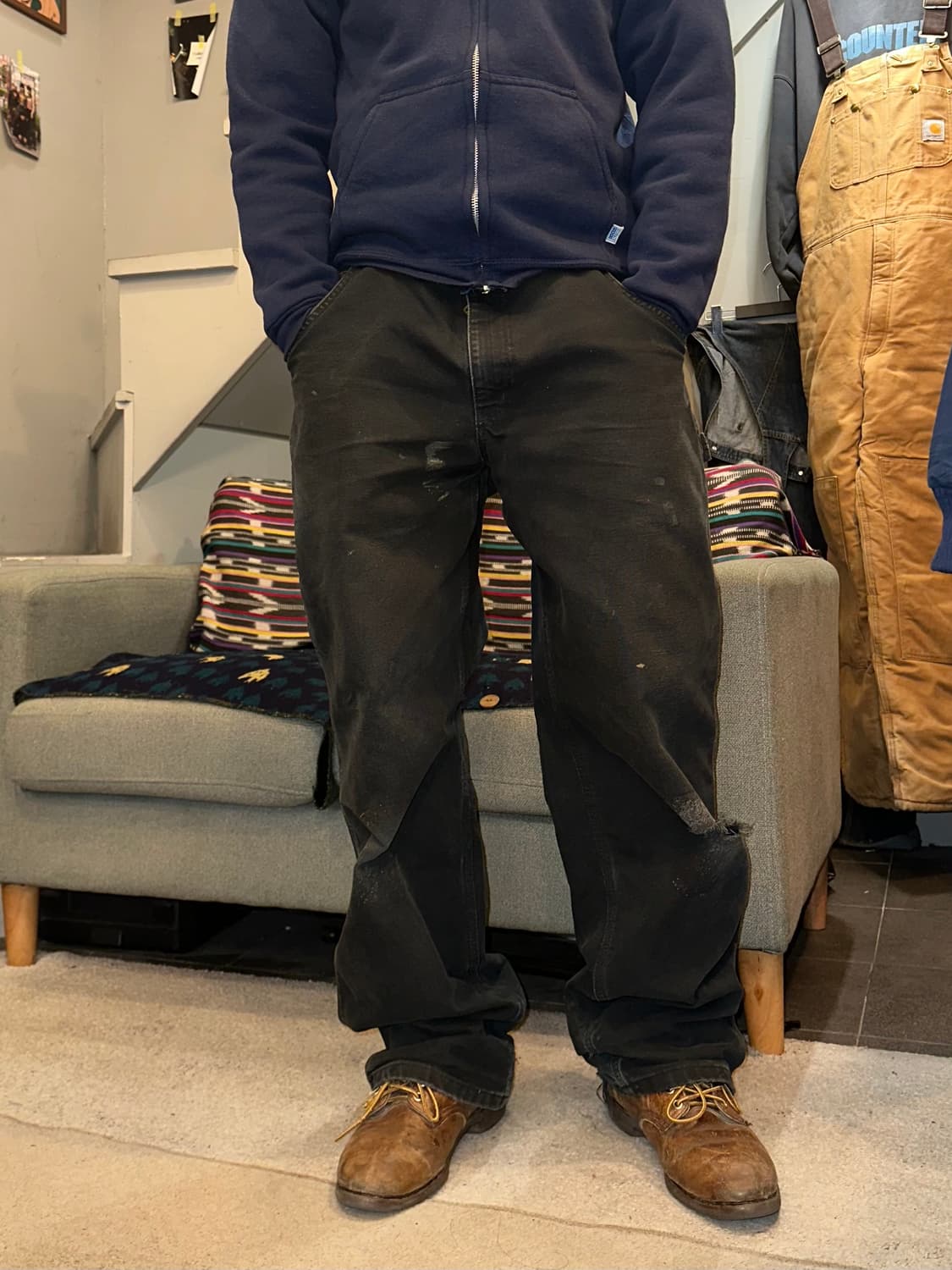 00’s Carhartt canvas distressed work PT 상품이미지2