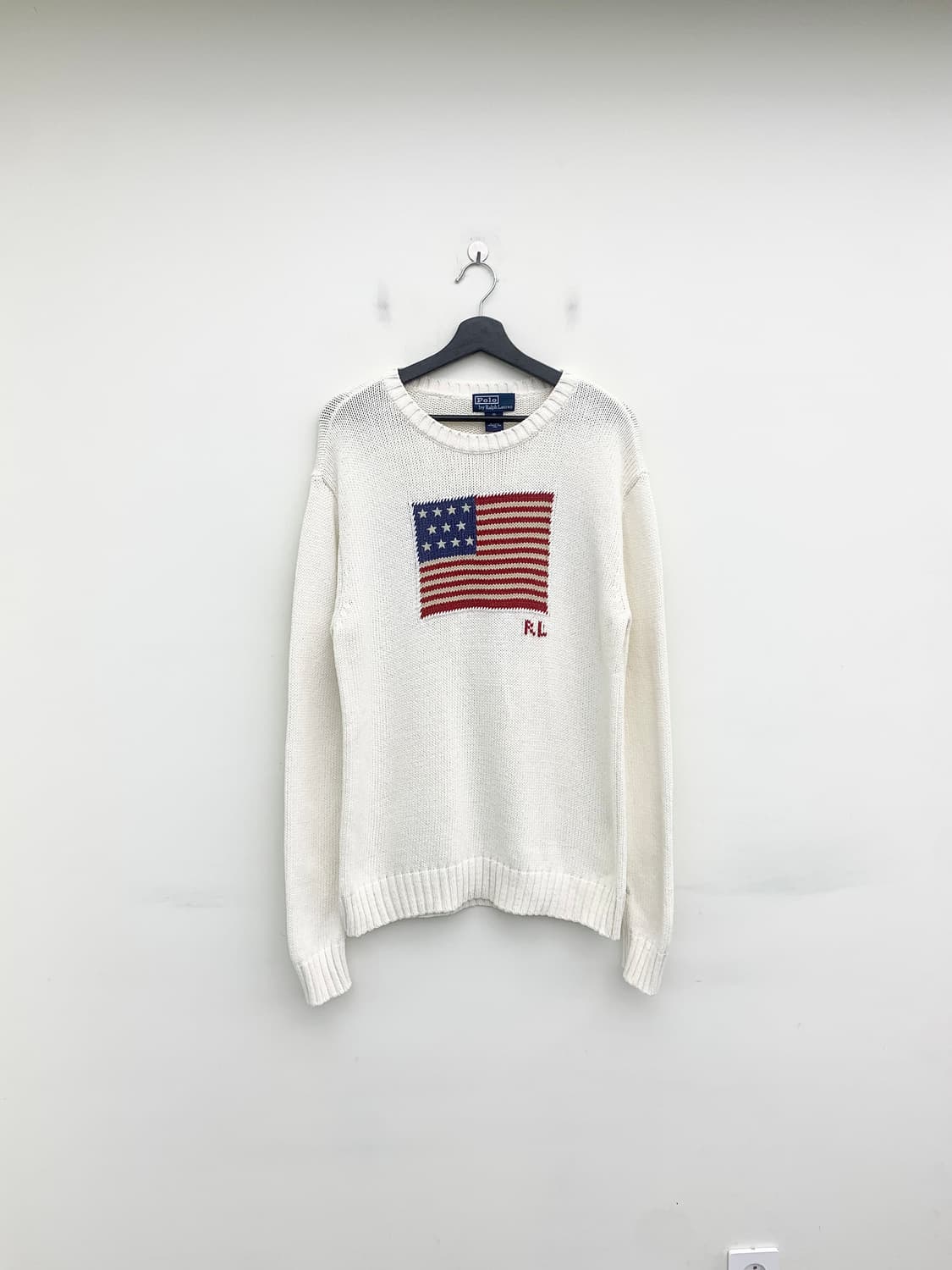 폴로 랄프로렌 화이트 USA 성조기 니트 상품이미지1