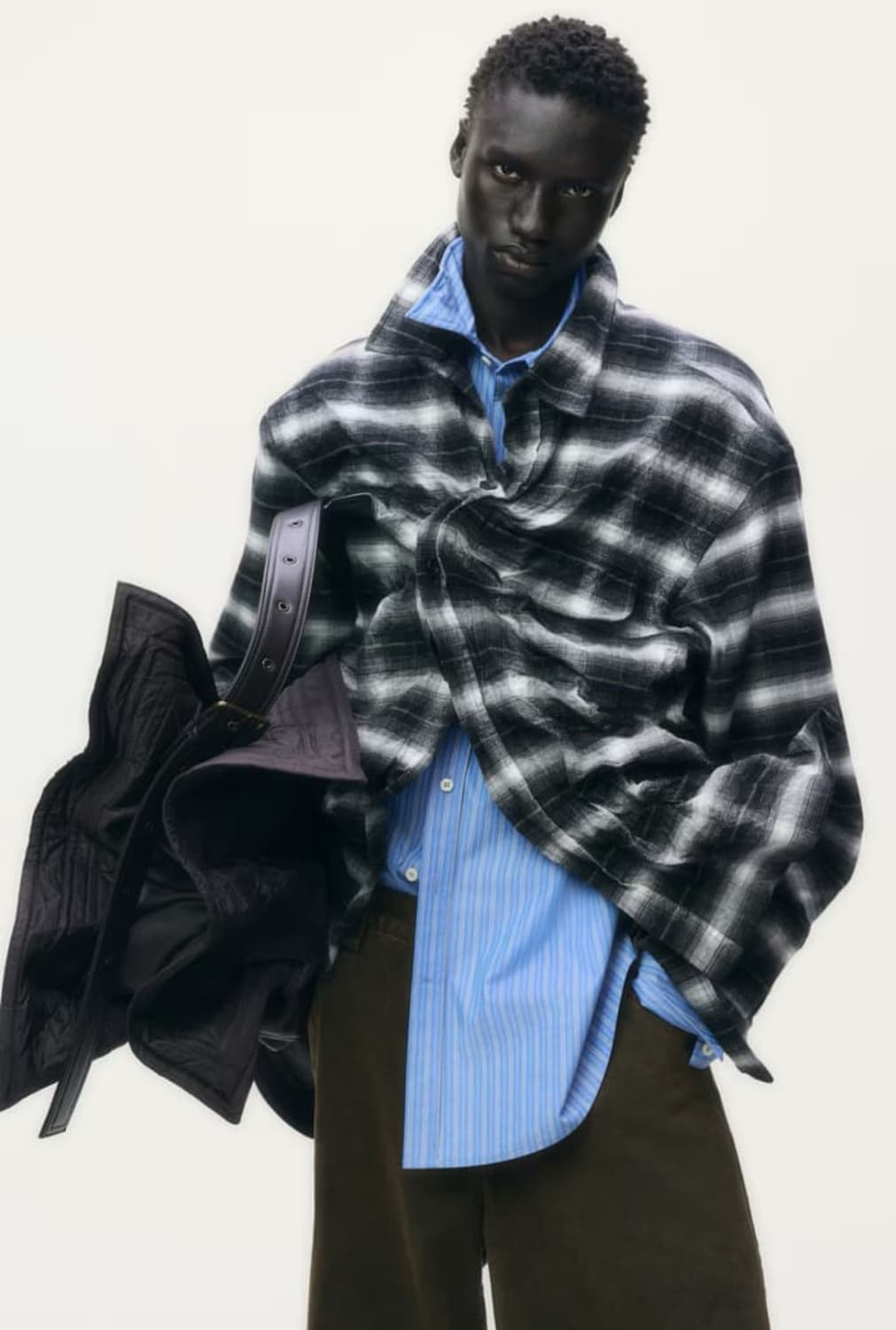 글렌 마틴스 X H&M 포일드 플란넬 오버셔츠 상품이미지1