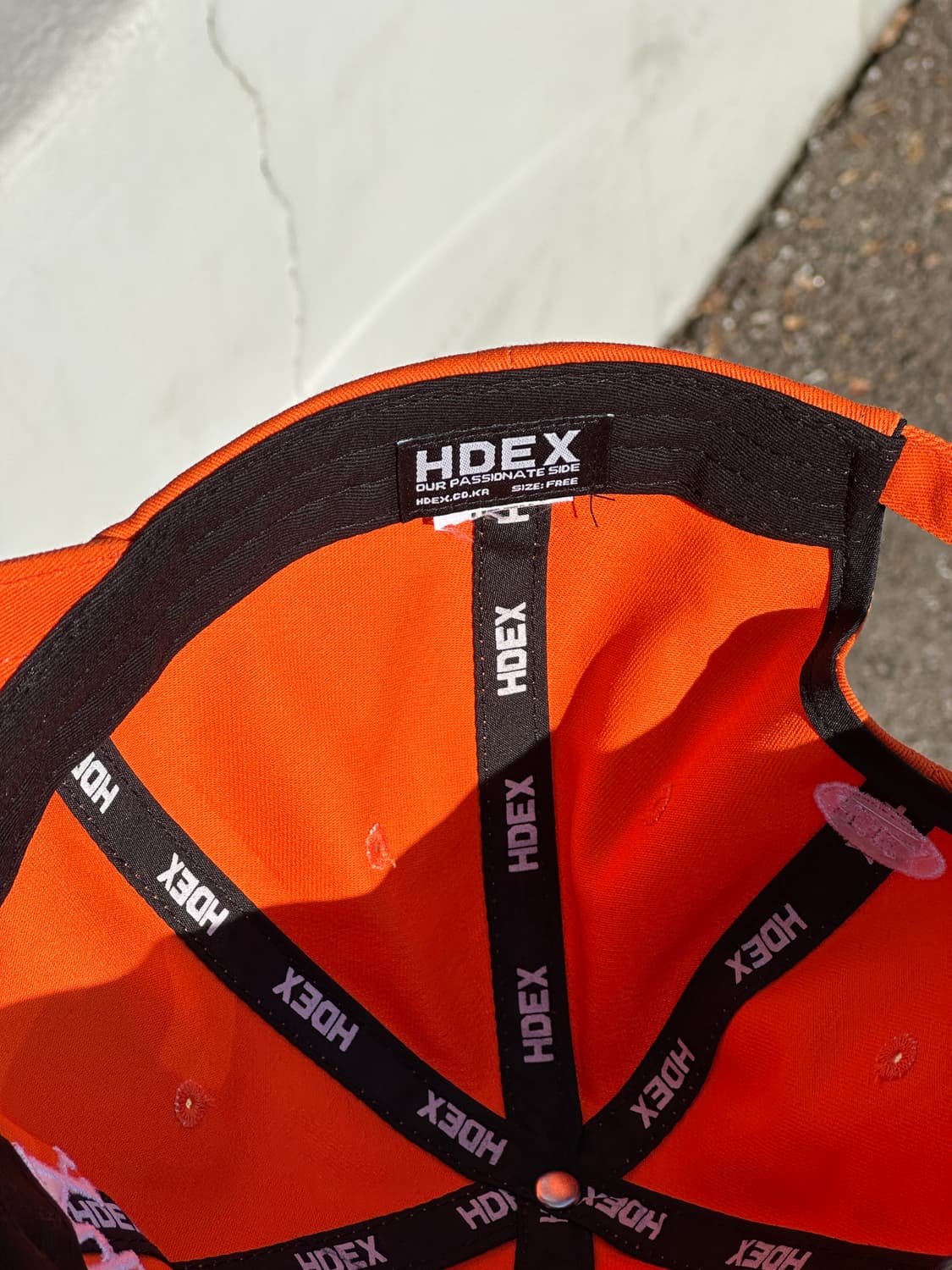 [F] HDEX 에이치덱스 로고 라이트 오렌지 볼캡 모자 상품이미지6