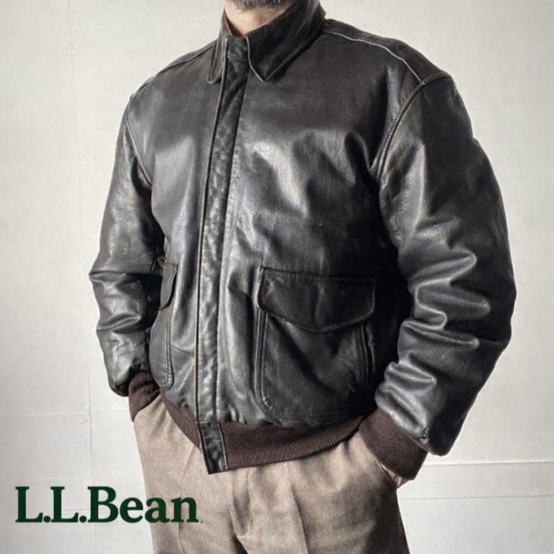 [L] 엘엘빈 ll bean a2 고트 레더 가죽자켓 상품이미지1