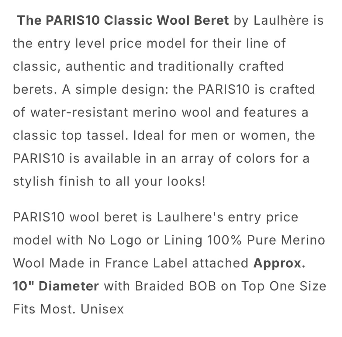 laulhere 로레르 paris 10 베레모 상품이미지8