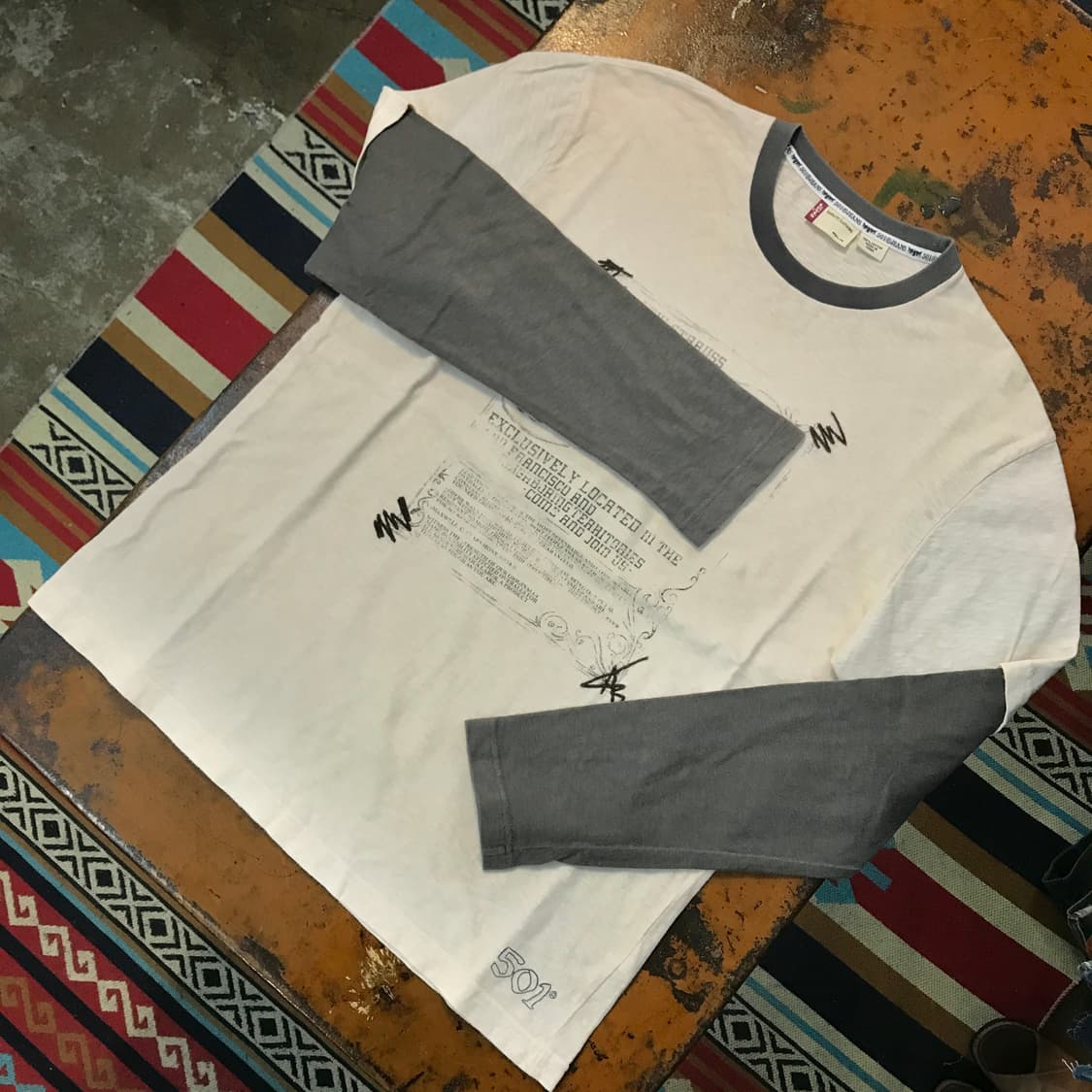 리바이스 베이지 레이어드 롱 슬리브 남성 105 사이즈  상품이미지2