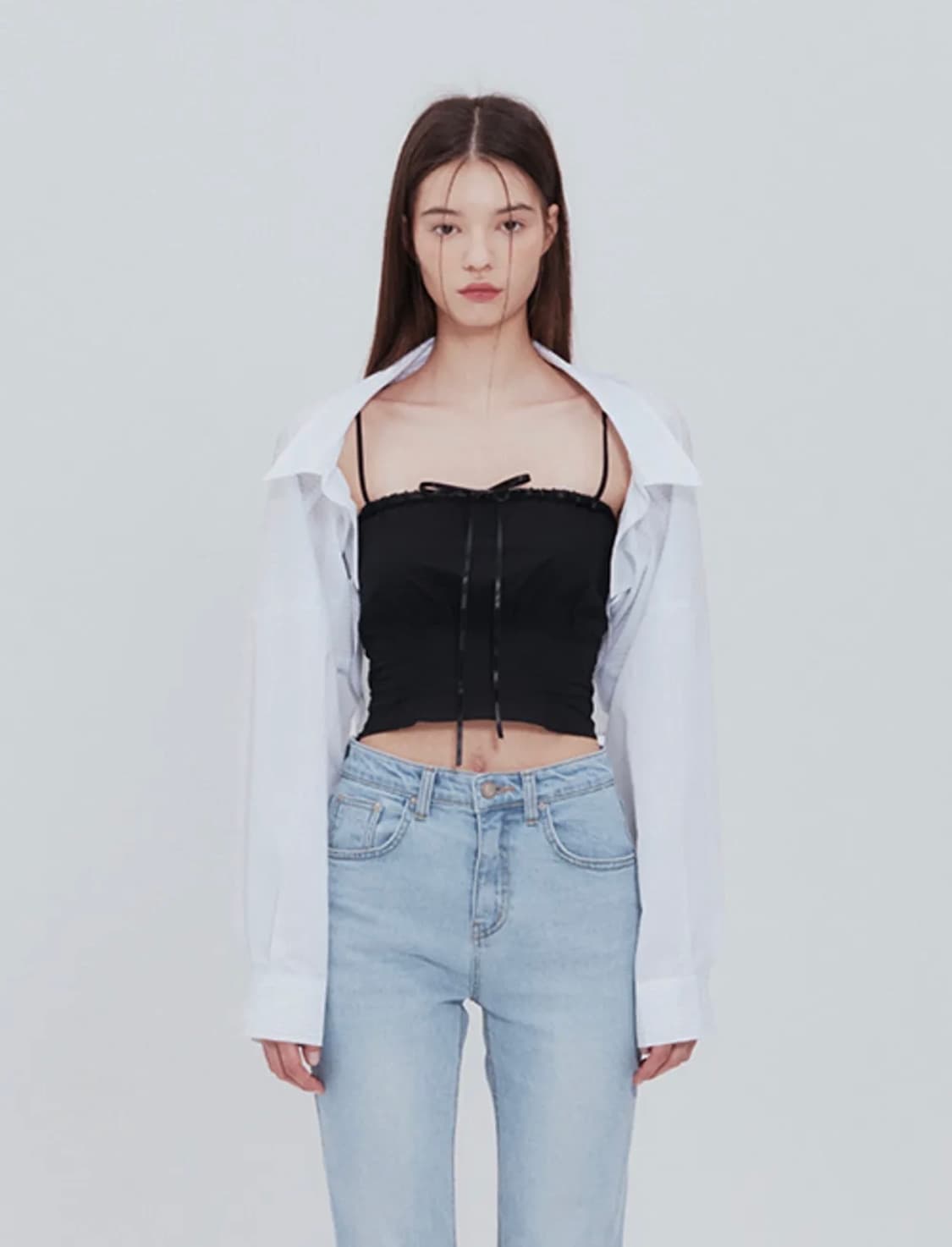 낫유어로즈 NOT YOUR ROSE 셔츠 볼레로 상품이미지1