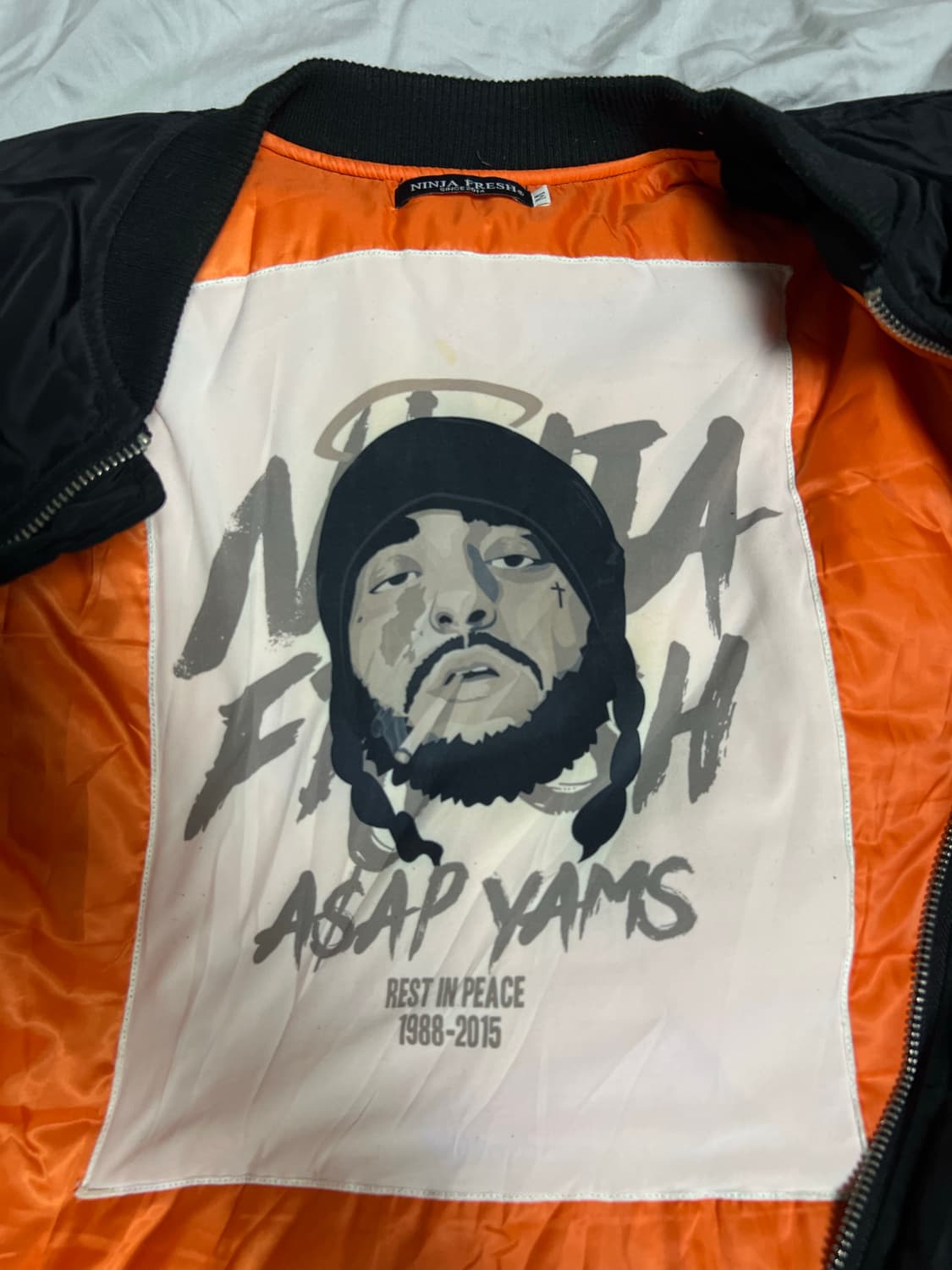 NINJA FRESH/블랙 항공 점퍼 MA-1 봄버/M 상품이미지3