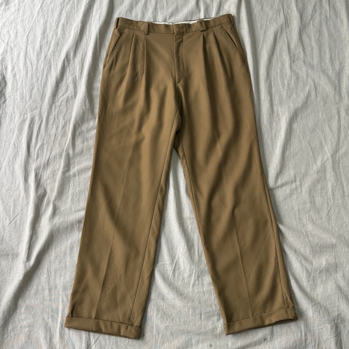 입생로랑 빈티지 자수 카브라 브라운 치노팬츠 32~ 상품이미지1