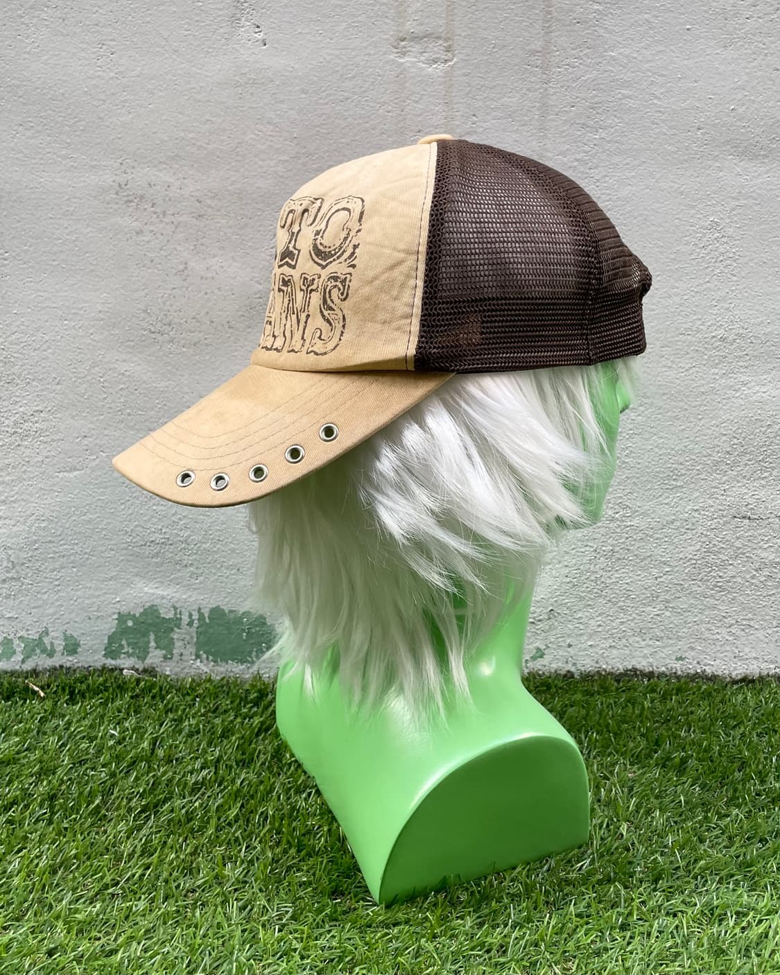 Brown eyelet mesh cap  상품이미지6