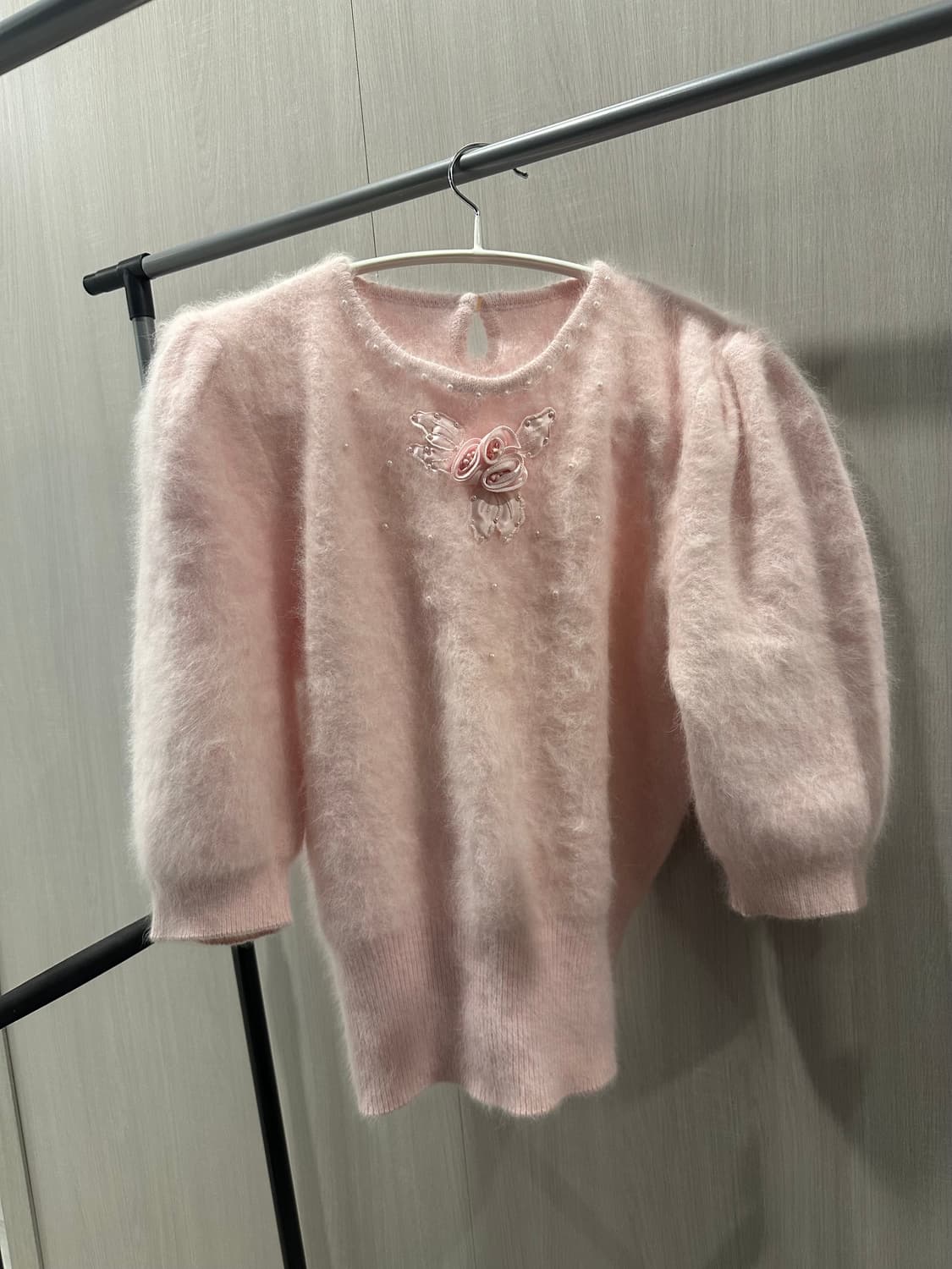 빈티지 딸기우유 핑크 앙고라 니트 상품이미지1