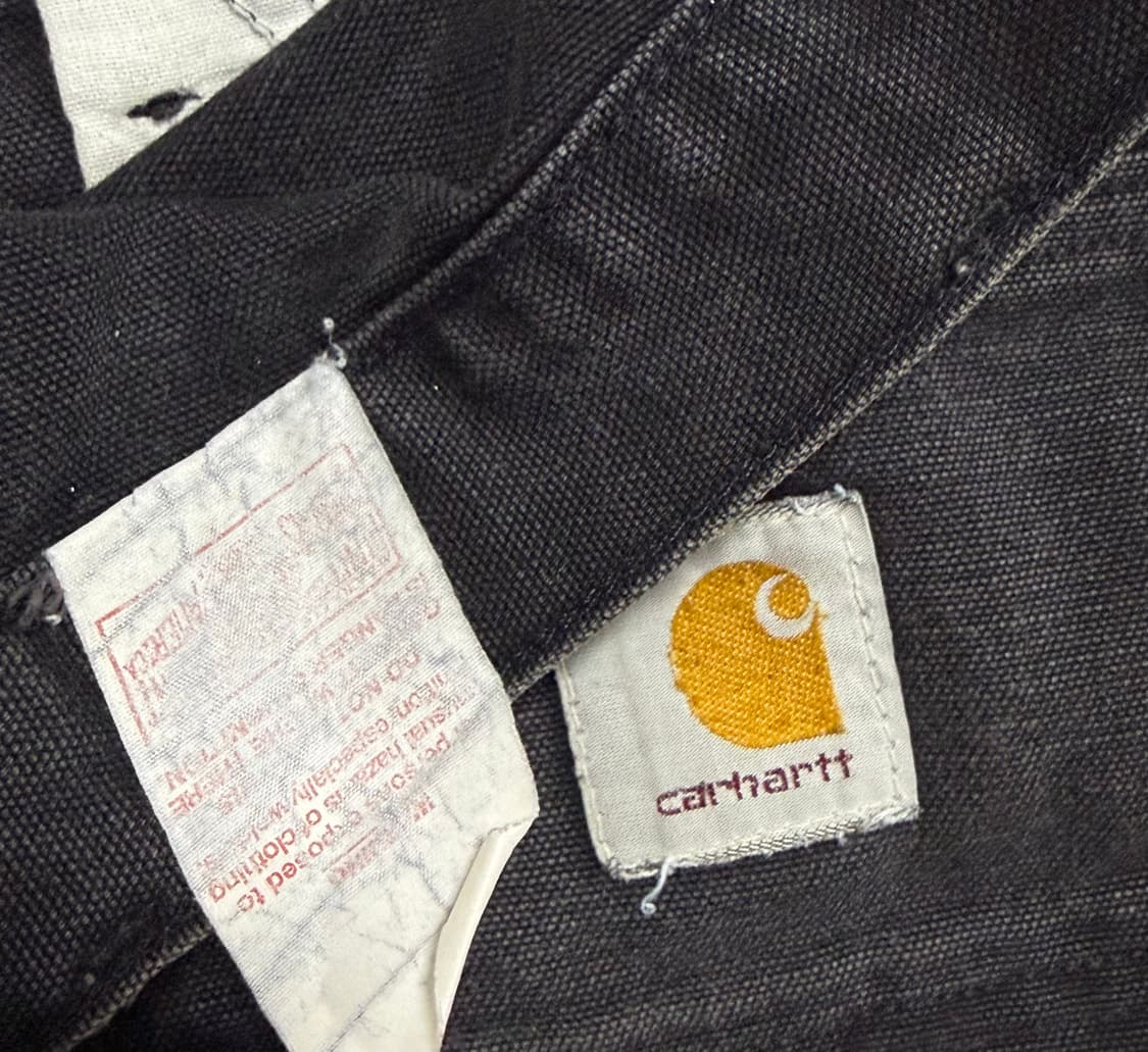 90s 칼하트 더블니 블랙 페인팅 36x32 USA made 상품이미지4