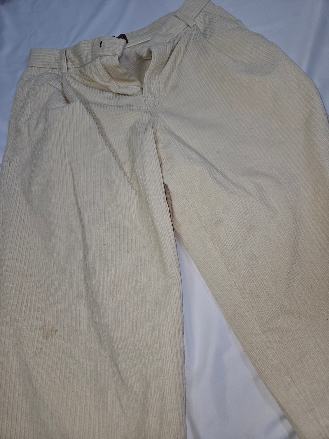 시스템옴므 SYSTEM 한섬 가죽패치 코듀로이 와이드팬츠 슬랙스34 상품이미지3