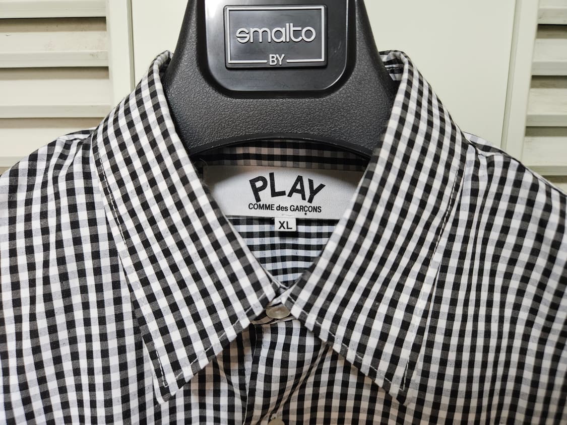 꼼데가르송 PLAY 체크 셔츠 XL 100 105 상품이미지5