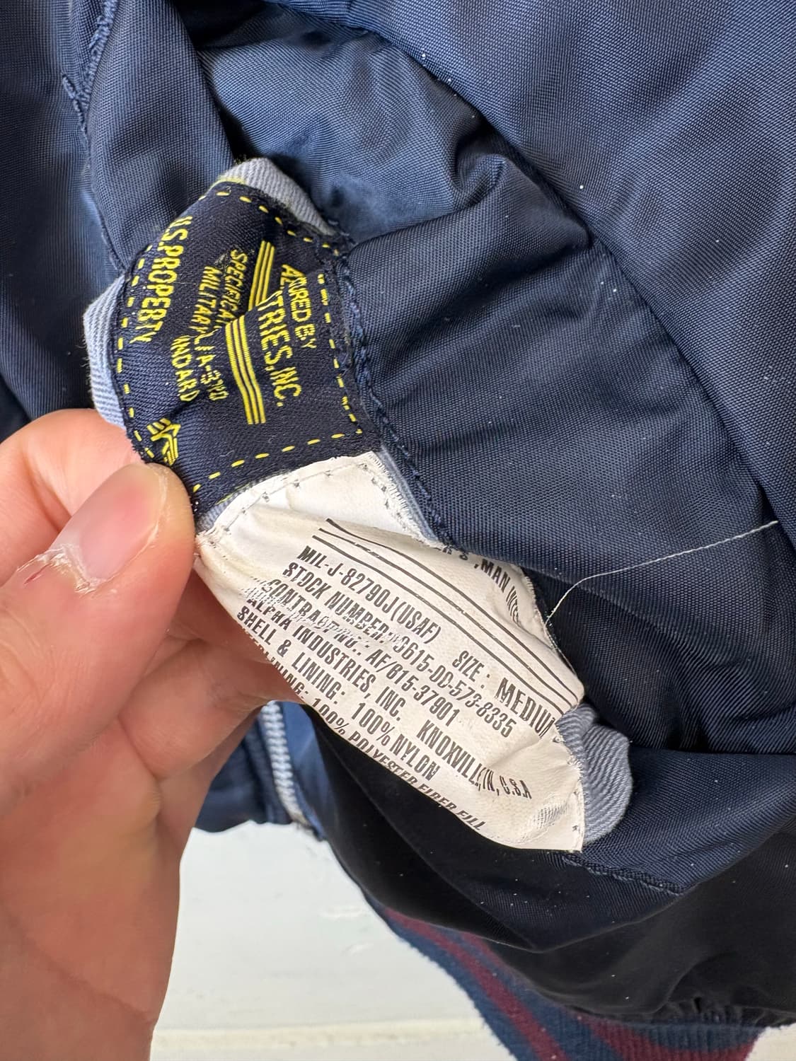 알파인더스트리 블루 마룬 리버시블 ma1 상품이미지6