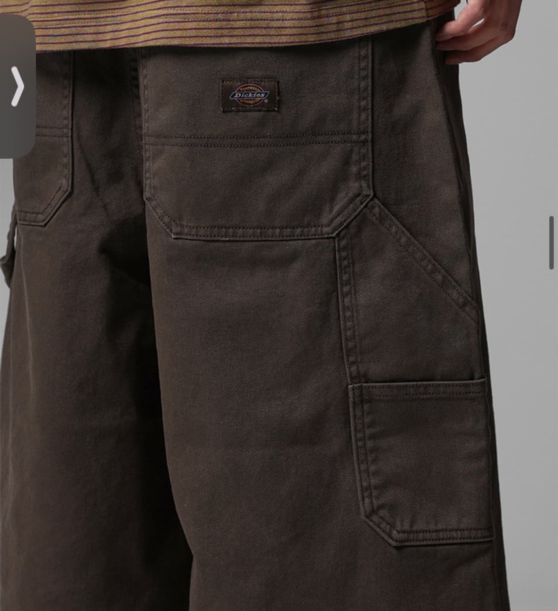 [네고O]디키즈 가먼트 다이드 오버랭스 트윌 쇼츠 Brown 상품이미지4