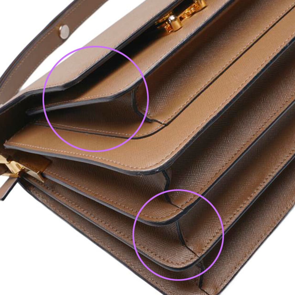 (중고) 마르니 브라운 사피아노 트렁크 미듐 숄더백 상품이미지9