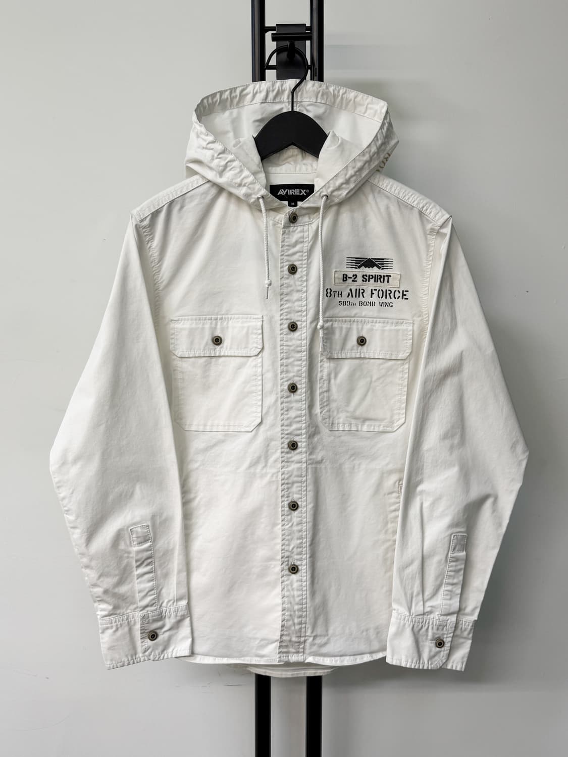 아비렉스 U.S.A.F 투포켓 후드 셔츠 상품이미지1
